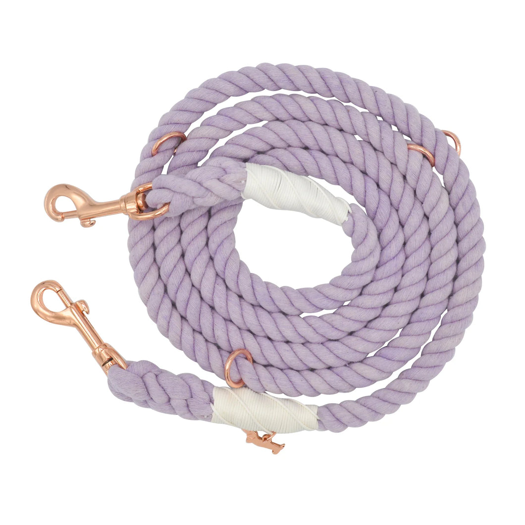 Sassy Woof Hands Free Rope Leash-Purple