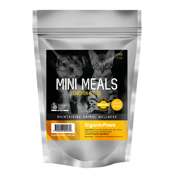 Organic Paws Mini Meals Chicken & Roo 500g (Pick Up or Local Delivery Only)