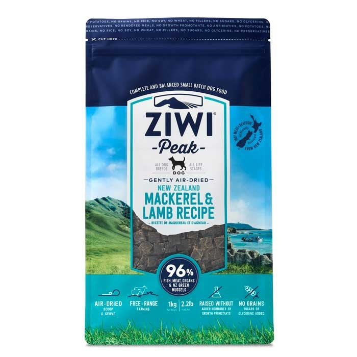 ZIWI® Peak Air-Dried Mackerel & Lamb 1kg Recipe for Dogs