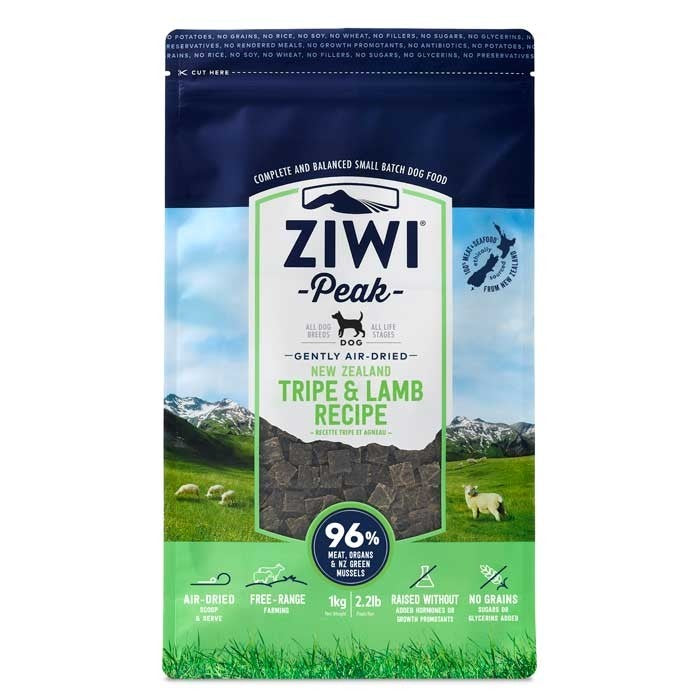 ZIWI® Peak Air-Dried Tripe & Lamb 1kg Recipe for Dogs