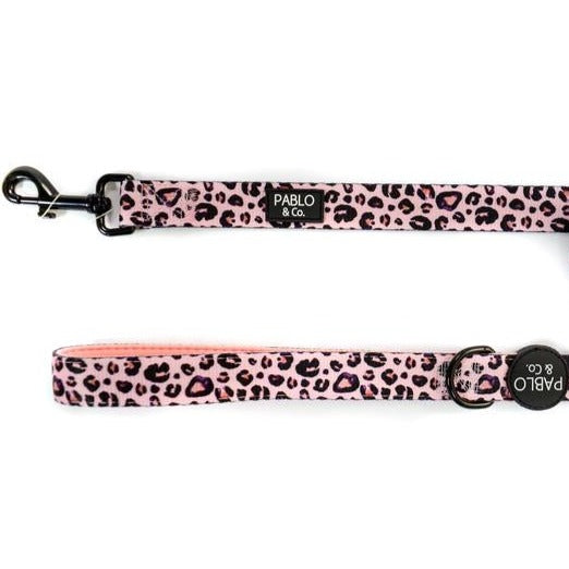Pink Leopard Leash