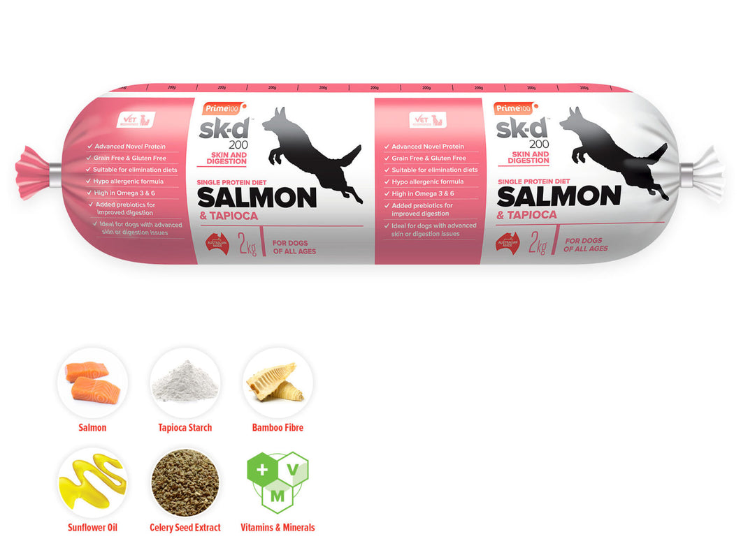 Prime 100 SK-D 200 Salmon and Tapioca 2kg (Pick Up or Local Delivery Only)